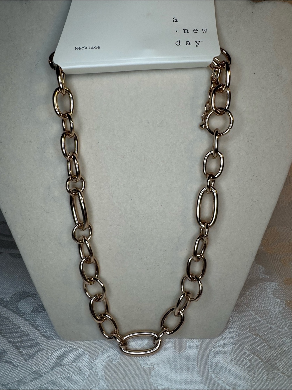 New A New Day Gold Oversized Link Necklace